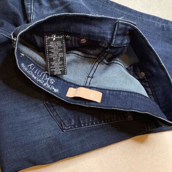 7 For‎ All Mankind Jeans 27 B(Air) High Waist Ankle Skinny Authentic Myst… - Picture 6 of 7